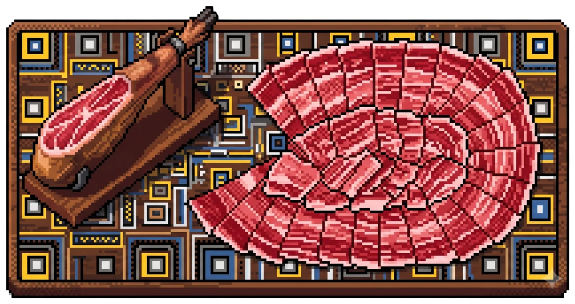 Jamón Ibérico, hand-carved